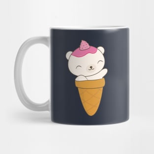 Polar Bear Ice Cream Cone T-Shirt Mug